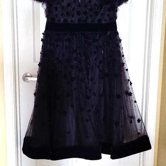 Mac Duggal Floral Applique Cocktail Midi Dress - Picture 13 of 16